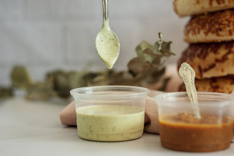 Ranch dipping sauce with herbs